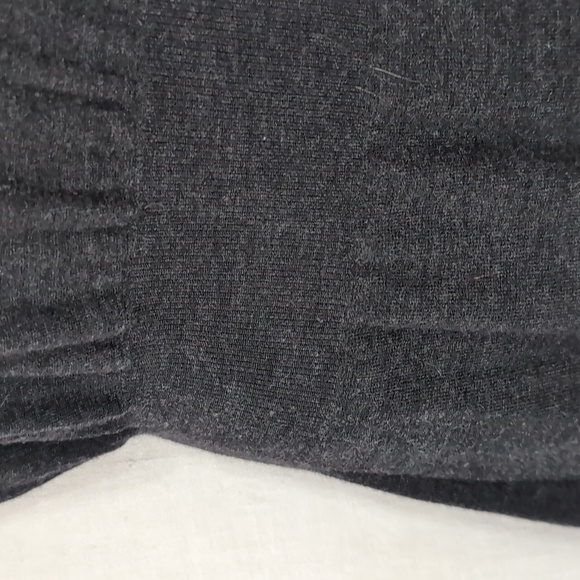 Theory Dark Grey Wool Sleeveless Dress Cinched Waist Size Medium - Picture 4 of 5